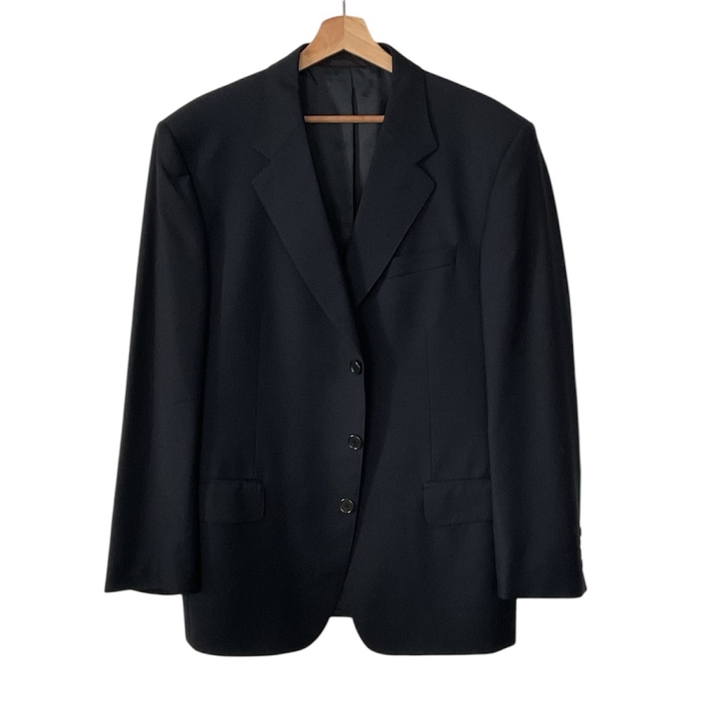 Loro Piana Fabric Tasmanian Super 120’s Virgin Wool Blazer, size 52 R